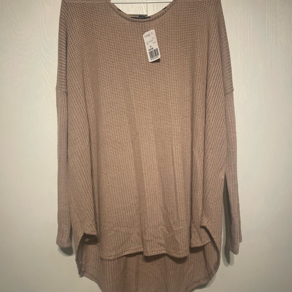 Forever 21 Beige Waffle Knit Tunic